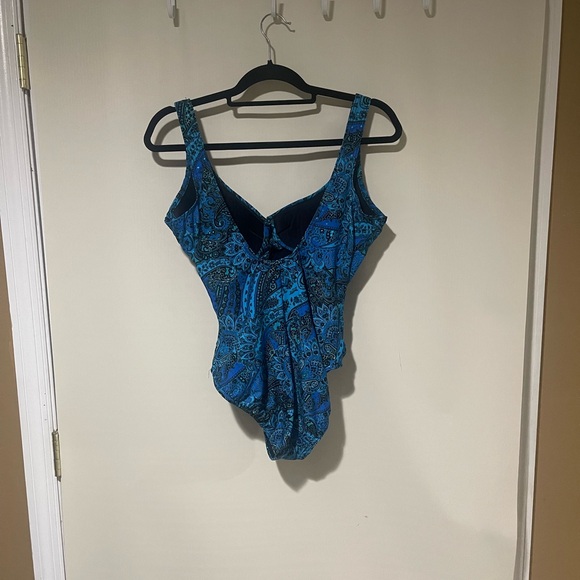 Miraclesuit Blue Patterned Bikini - Picture 4 of 12